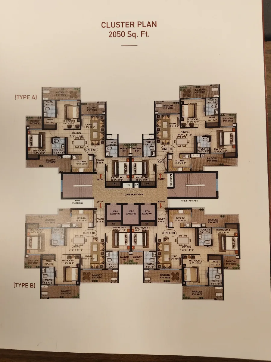 3 BHK Flat / Apartment in Kishanpura, Zirakpur